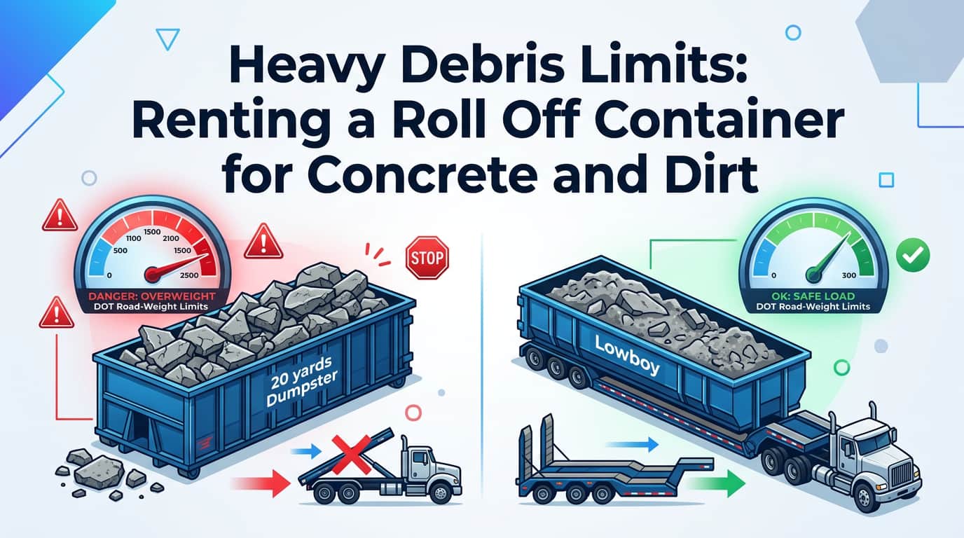Heavy Debris Limits: Concrete and Dirt Dumpsters in Orlando